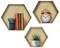 Sorbus Floating Hexagon Shelves Set